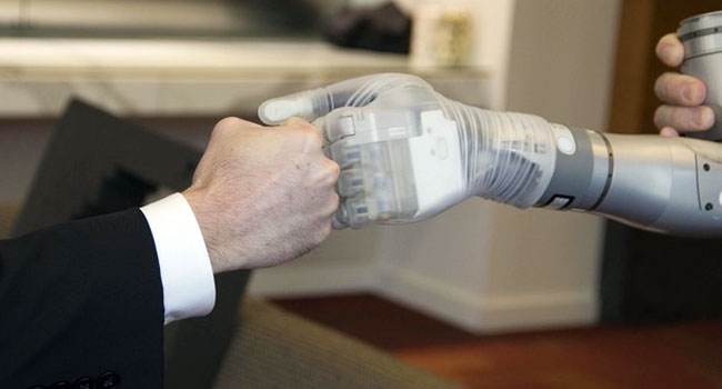 Brain-controlled surgically attached prosthetic